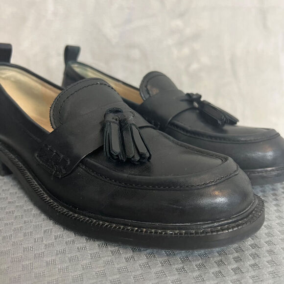 Sam Edelman Caylia Loafer Womens 8.5 M Black Leather Tassel Slip On Shoes Y2K - Picture 2 of 16